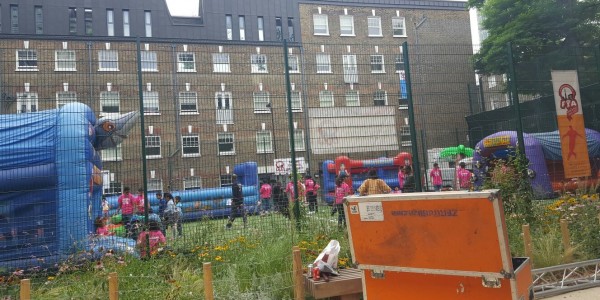 Activity area at the street party